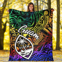 Guam Premium Blanket - Rainbow Polynesian Pattern - Polynesian Pride