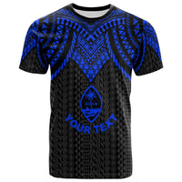 Guam Custom T Shirt Polynesian Armor Style Blue Unisex Blue - Polynesian Pride