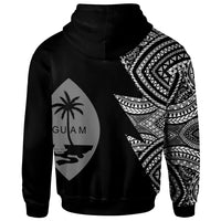 Guam Custom Personalized Zip up Hoodie Flash Style White - Polynesian Pride