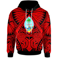 Guam Hoodie Classic Vignette Style Unisex Red - Polynesian Pride
