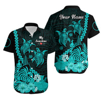Custom New Caledonia Valentine Couple Matching Dress and Hawaiian Shirt My Sunshine Polynesia Turtle Turquoise LT14 - Polynesian Pride