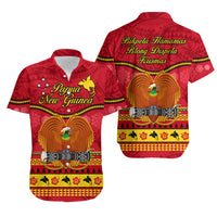 Christmas Papua New Guinea Matching Dress and Hawaiian Shirt Bird Of Paradise Bikpela Hamamas Blong Dispela Krismas LT14 - Polynesian Pride