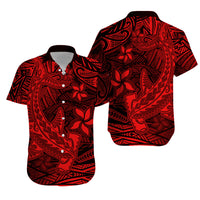 Polynesian Matching Dress and Hawaiian Shirt Red Hawaiian Tribal Hammerhead Shark LT14 - Polynesian Pride