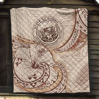 Hawaii Premium Quilt - Hibiscus Flowers Vintage Style - Polynesian Pride