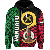 Vanuatu Rugby Hoodie Polynesian Flag Style Unisex Green - Polynesian Pride