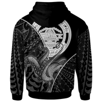Palau Zip Hoodie Octopus Style White Color - Polynesian Pride