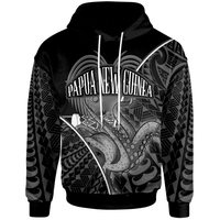 Papua New Guinea Hoodie Octopus Style White Color Unisex White - Polynesian Pride