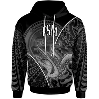 Federated States of Micronesia Hoodie Octopus Style White Color - Polynesian Pride
