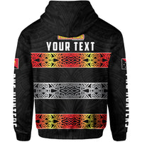 Custom The Hunters PNG Zip Hoodie Papua New Guinea Hunters Rugby LT13 - Polynesian Pride