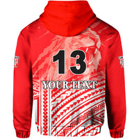 Custom LABASA Football Hoodie Strong Lion of Fiji Custom Text and Number LT13 - Polynesian Pride