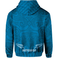 Maori 2021 Hoodie Turquoise Aotearoa Tattoo LT13 - Polynesian Pride