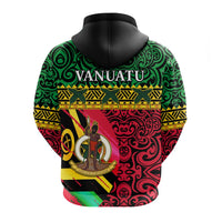 Custom Vanuatu Dreamy Hoodie Flag and Pattern LT13 - Polynesian Pride