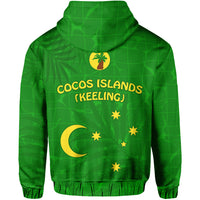 Custom Cocos (Keeling) Islands Zip Hoodie Proud Flag Unique LT13 - Polynesian Pride