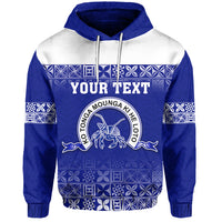 Custom Taufaahau Pilolevu Hoodie Tonga College LT13 Unisex Blue - Polynesian Pride