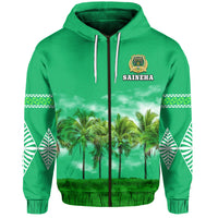 Saineha High School Zip Hoodie Original LT13 Unisex Green - Polynesian Pride