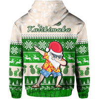 Hawaii Mele Kalikimaka Hoodie Dabbing Santa Green Merry Christmas LT14 - Polynesian Pride