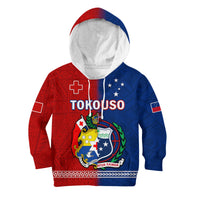 (Custom Personalised) TokoUso Hoodie KID Tonga and Samoa United We Stand Divided We Fall LT14 Blue - Polynesian Pride