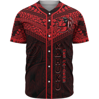 Hawaii Custom Personalised Baseball Shirt - Kahuku High And Intermediate School Logo LT10 Unisex Red - Polynesian Pride