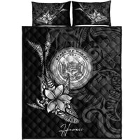 Hawaii Quilt Bed Set - Fish With Plumeria Flowers Style - Polynesian Pride