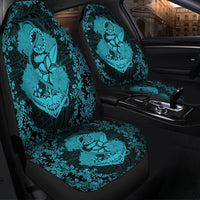 Hawaii Anchor Hibiscus Flower Vintage Car Seat Covers - AH - Blue - Polynesian Pride