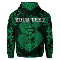 Custom Hawaii Anchor Hibiscus Flower Vintage Hoodie Green - Polynesian Pride