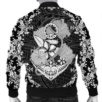 Hawaii Anchor Hibiscus Flower Vintage Bomber Jacket - AH - Polynesian Pride