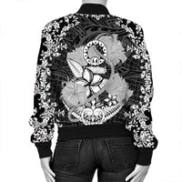 Hawaii Anchor Hibiscus Flower Vintage Bomber Jacket - AH - Polynesian Pride