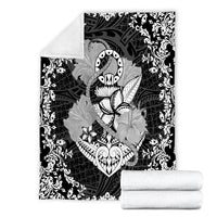 Hawaii Anchor Hibiscus Flower Vintage Premium Blankets - AH - Polynesian Pride