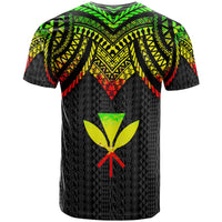 Hawaii Custom T Shirt Polynesian Armor Style Reagge - Polynesian Pride