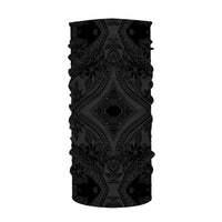 Hawaii Bandana Polynesian Plumeria Mix Gray Black One Size Grey - Polynesian Pride