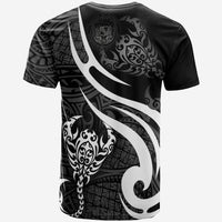 Hawaii Custom T Shirt Scorpio Tribal Pattern Style White - Polynesian Pride