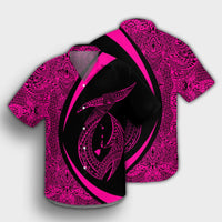 Hawaii Fish Hook Polynesian Hawaiian Shirt - Circle Style Pink - AH - Polynesian Pride