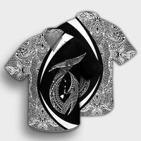 Hawaii Fish Hook Polynesian Hawaiian Shirt - Circle Style White - AH - Polynesian Pride