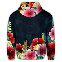 Hawaiian Forest Hibiscus Hoodie - Polynesian Pride