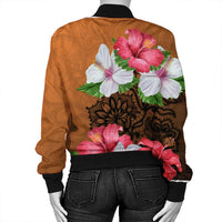 Hawaii Hibiscus Flower Polynesia Bomber Jacket - AH - Polynesian Pride