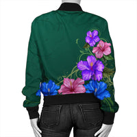 Hawaii Hibiscus Origin Bomber Jacket - AH - Polynesian Pride