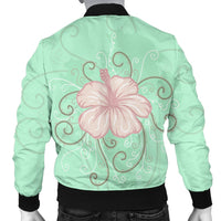 Hawaii Hibiscus Pastel Bomber Jacket - AH - Polynesian Pride