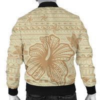Hawaii Hibiscus Plumeria Kanaka Polynesian Vintage Bomber Jacket - AH - Polynesian Pride