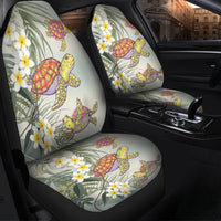 Hawaii Honu Chibi Sea Plumeria Car Seat Covers - AH - Polynesian Pride
