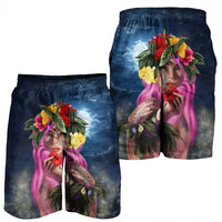 Hawaii Kanaka Colorful Hula Girl Men's Shorts - Dinh Style - Polynesian Pride
