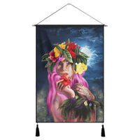 Hawaii Kanaka Colorful Hula Girl Hanging Poster - Dinh Style Hanging Poster Cotton And Linen - Polynesian Pride