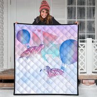 Hawaii Kanaka Map Horizon Turtle Premium Quilts - AH - Polynesian Pride