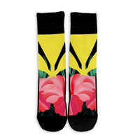 Hawaii Kanaka Tropical Hibiscus Crew Socks - AH - Polynesian Pride