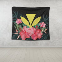 Hawaii Kanaka Tropical Hibiscus Tapestry - AH - Polynesian Pride