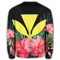 Hawaii Kanaka Tropical Hibiscus Sweatshirt - AH - Polynesian Pride