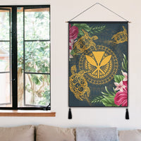 Hawaii Kanaka Turtle Hibiscus Plumerian Polynesia Hanging Poster - Alena Style - AH - Polynesian Pride