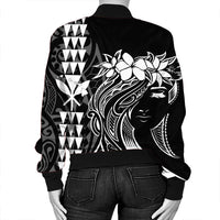 Hawaii Map Kanaka Polynesian Hula Girl Bomber Jacket - AH - J5R - Polynesian Pride