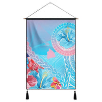 Hawaii Map Sweet Dream Kanaka Polynesian Hibiscus Hanging Poster - AH Hanging Poster Cotton And Linen - Polynesian Pride
