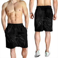 Hawaii Map Turtle Hibiscus Divise Polynesian Men's Shorts Gray - AH - Polynesian Pride