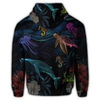 Hawaiian Marine Life Sea Hoodie - Polynesian Pride